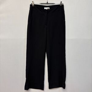 Derek Lam Collective Women Wide Leg Dress Pants Trouser Size 38 Black C050 -5